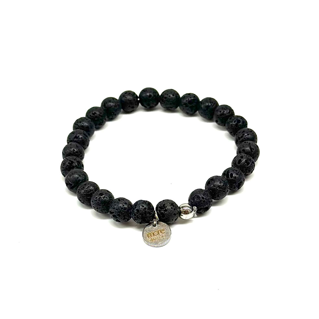 Gemstone/Steel Pietre8 Bracelet Lava