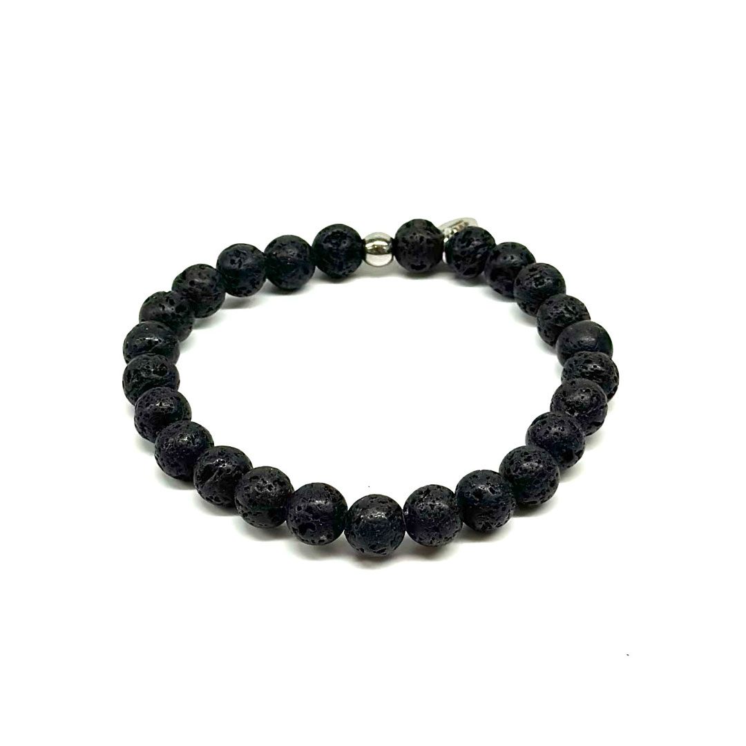 Gemstone/Steel Pietre8 Bracelet Lava - Image 2