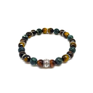 Gemstones/Aged Silver Bracelet Big Chic Pan