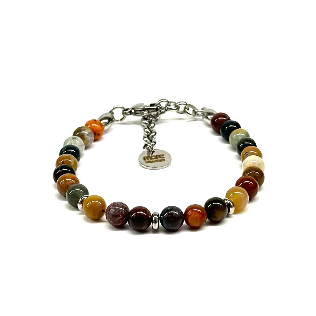 Gemstone/Steel Pietre6 Polycolor Jasper