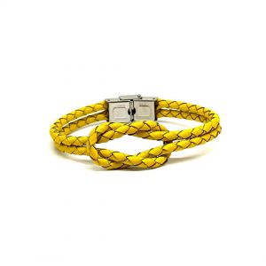 Leather Bracelet Infinito Yellow