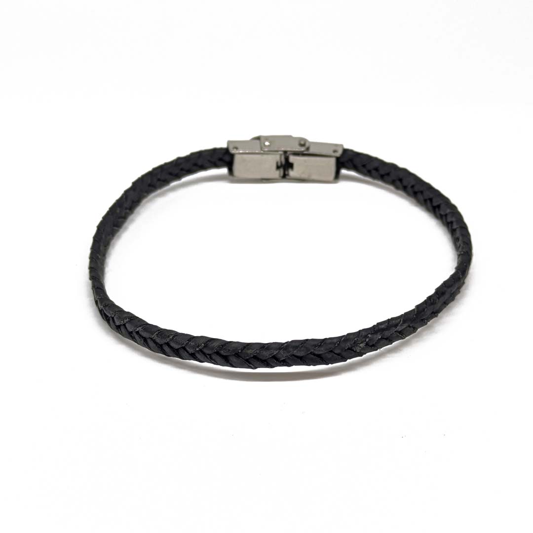 Bellagio Leather Bracelet Black - Image 2