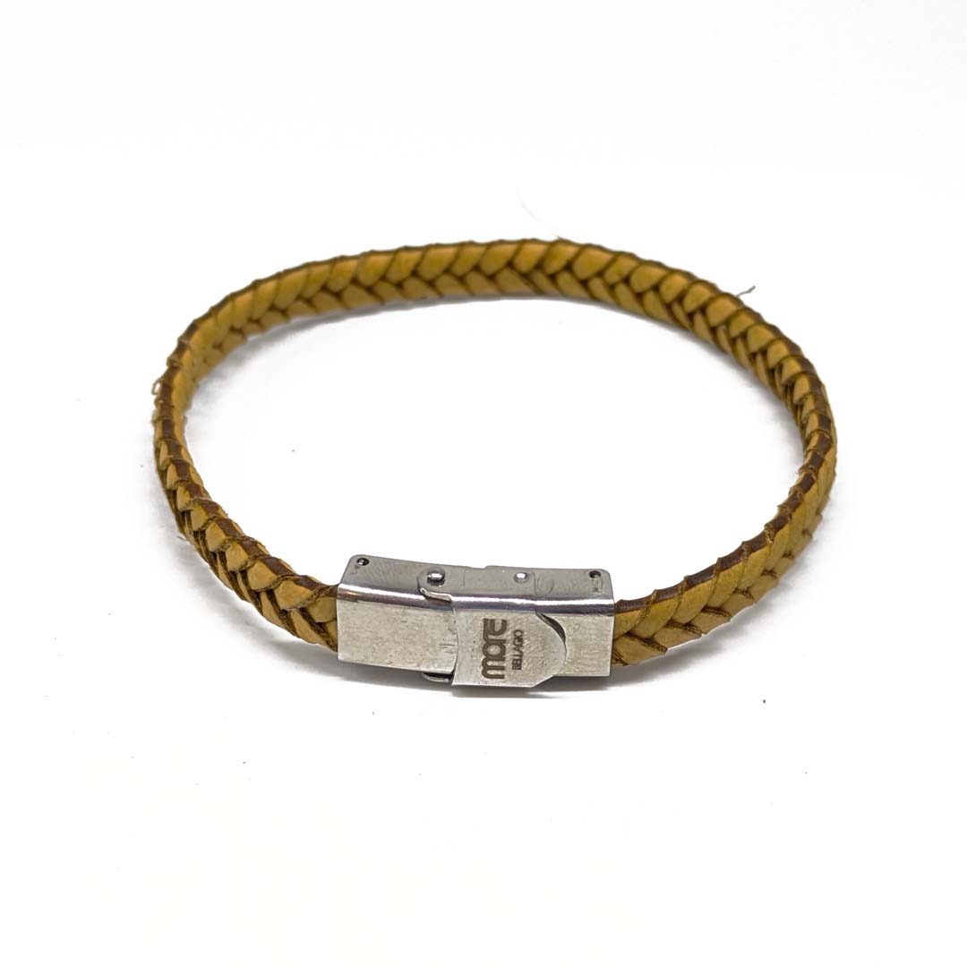 Bellagio Leather Bracelet Mustard - Image 2