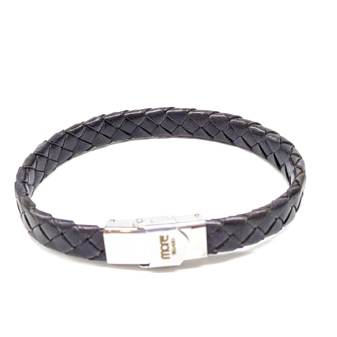 Cernobbio Leather Bracelet Grey - Image 2