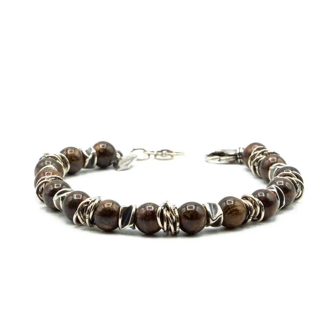 Gemstones/Aged Silver Bracelet Plus Colombo