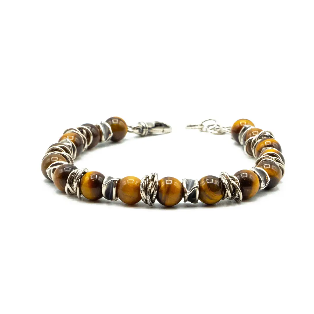 Gemstones/Aged Silver Bracelet Plus Khan