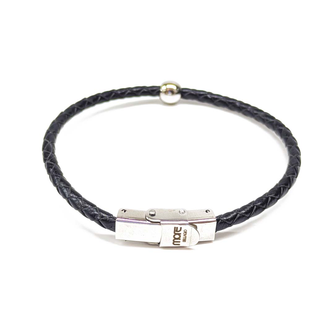 Lago Bolla Leather Bracelet Black - Image 2