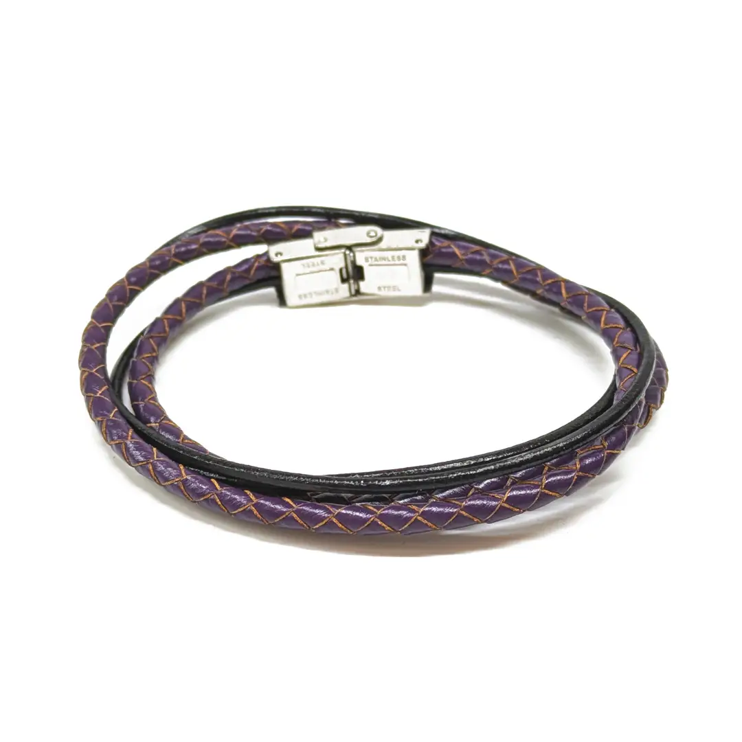 Leather Bracelet Dongo Violet