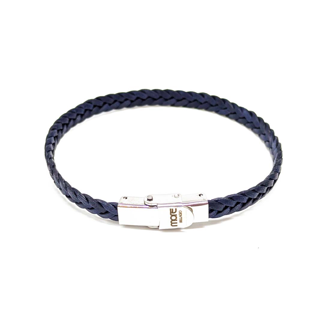 Varenna Leather Bracelet Blue - Image 2
