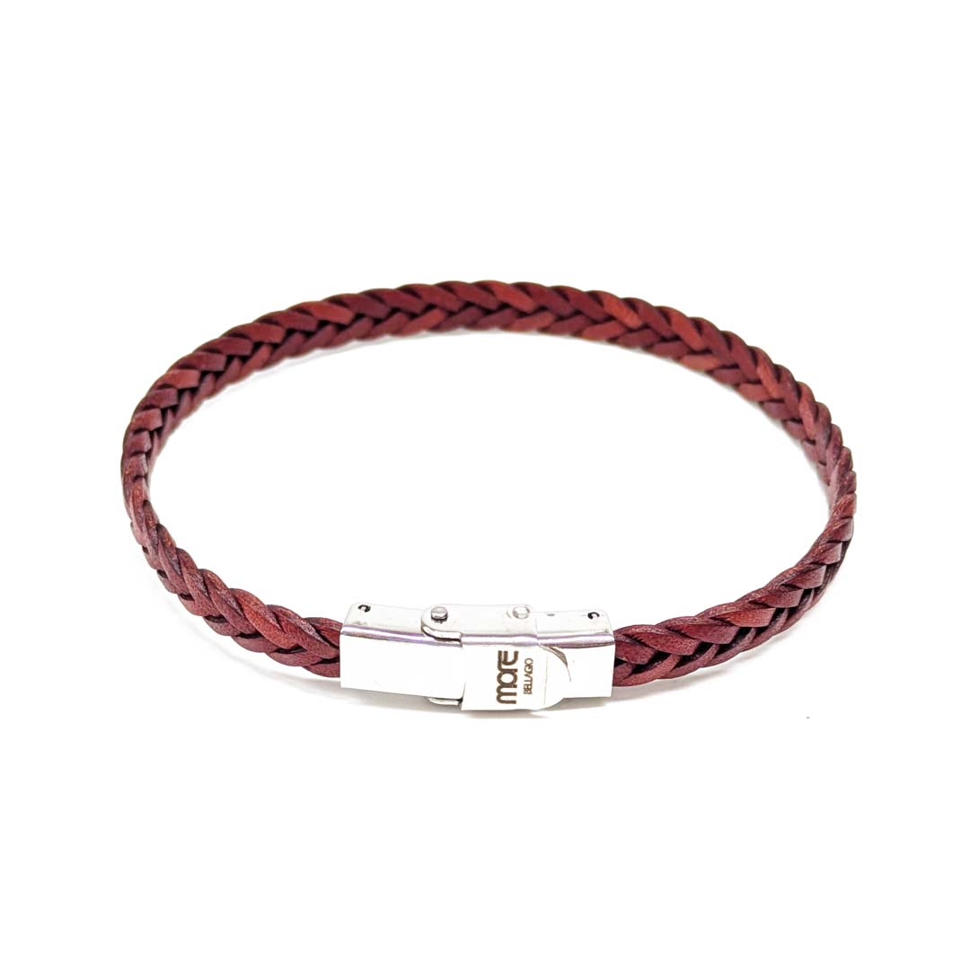 Varenna Leather Bracelet Red - Image 2