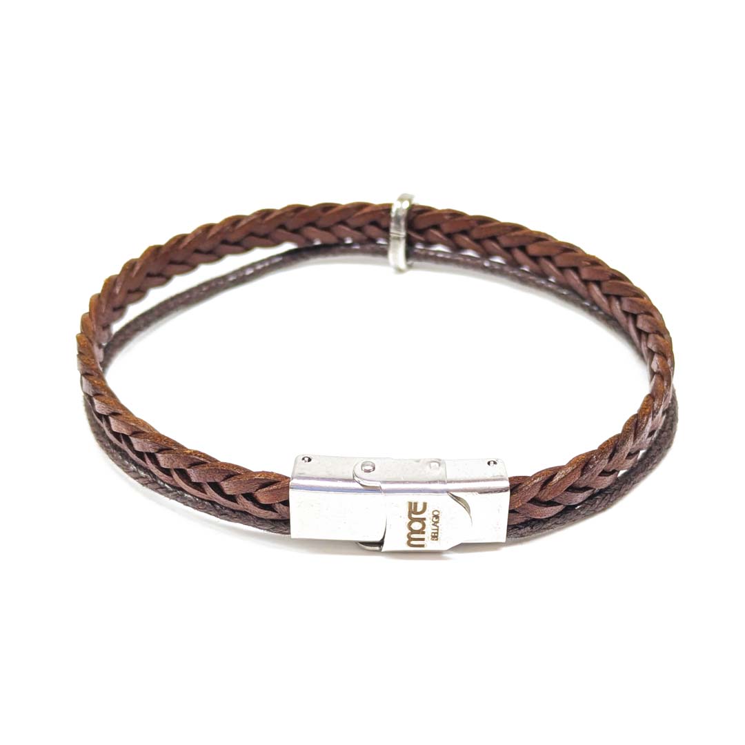 Villa Fontanella Leather Bracelet Brown - Image 2