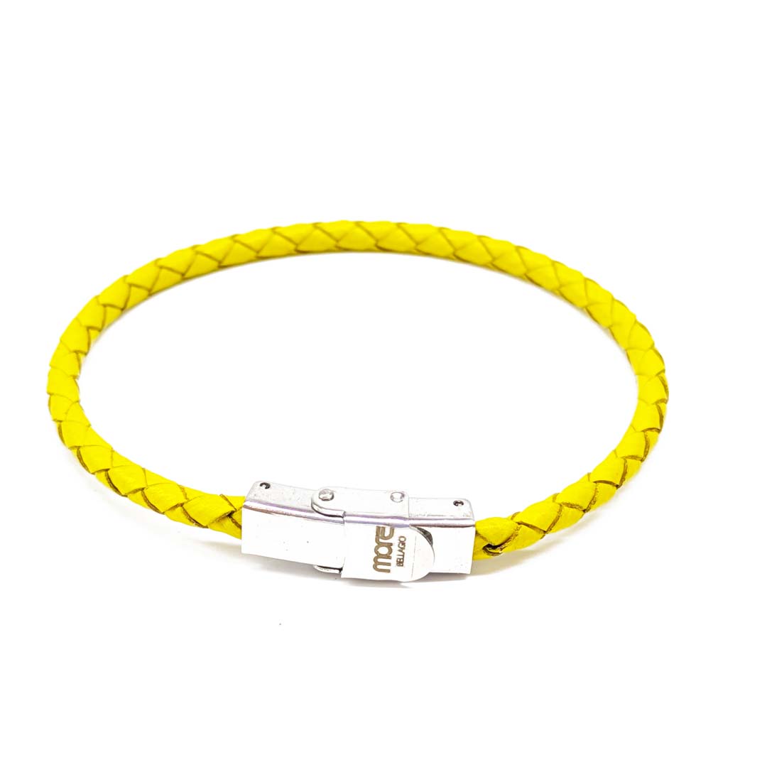 Lago Leather Bracelet Yellow - Image 2