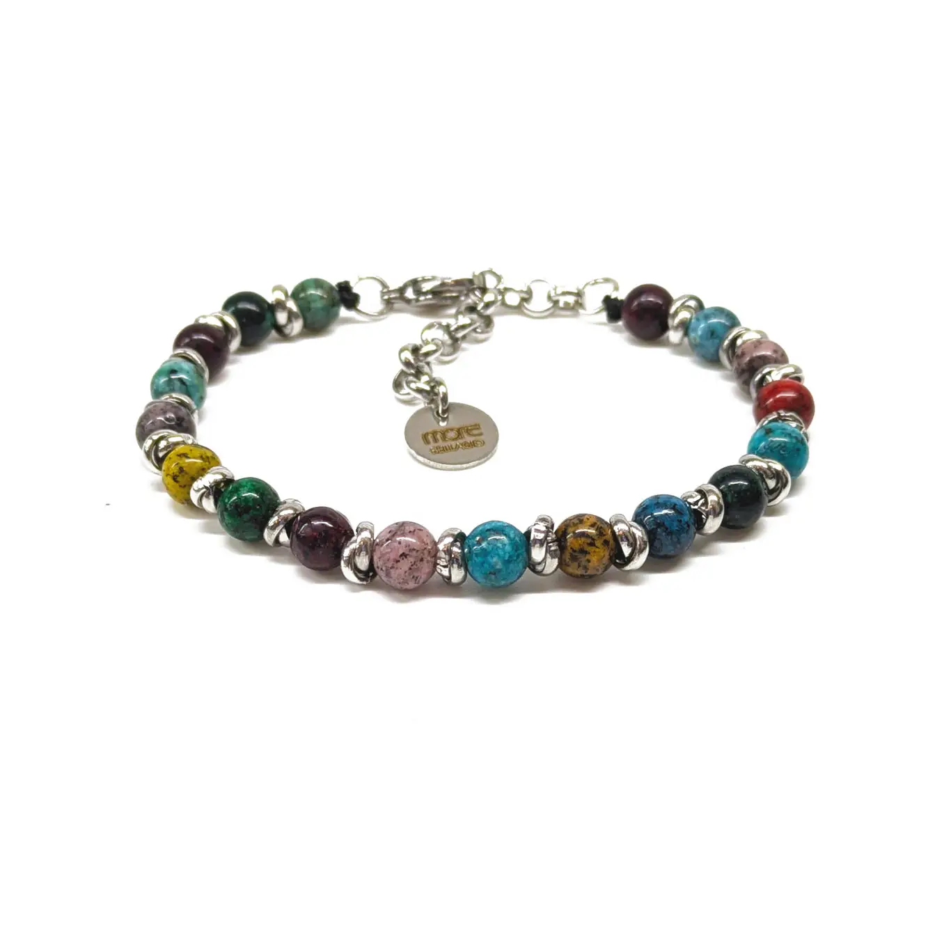 Gemstone/Steel Pietre6+ Polycolor Jasper
