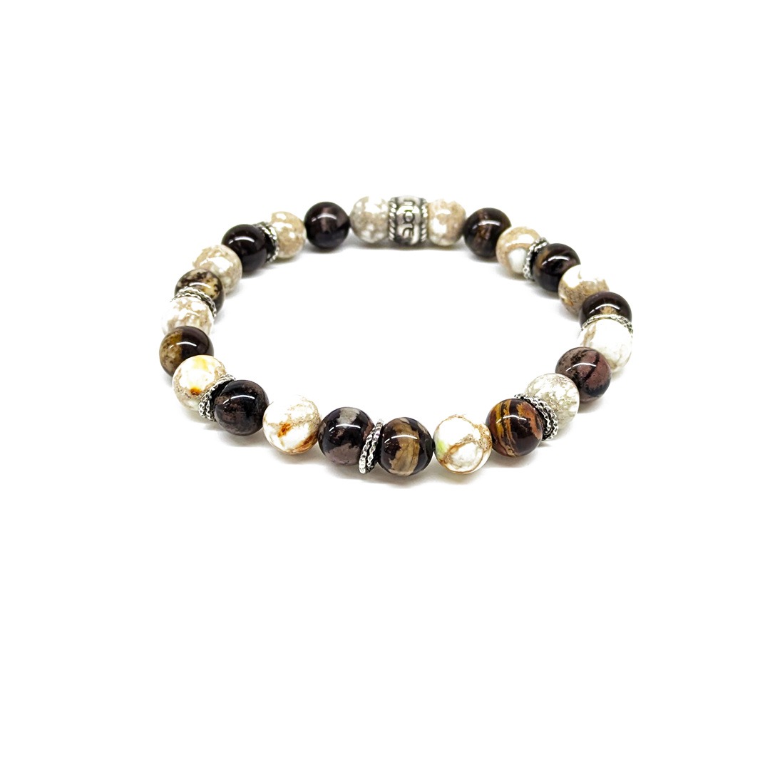 Gemstones/Aged Silver Bracelet Big Chic Gassa - Image 2