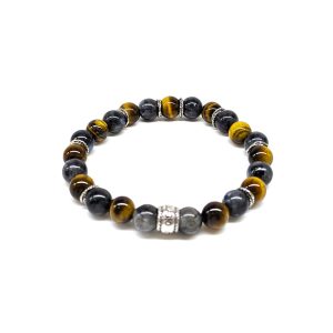 Gemstones/Aged Silver Bracelet Big Chic Oyster