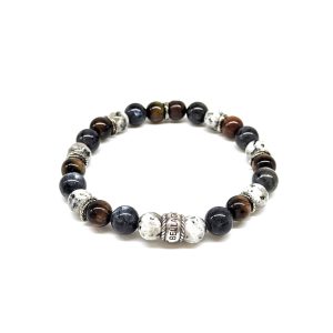 Gemstones/Aged Silver Bracelet Big Chic Ybris