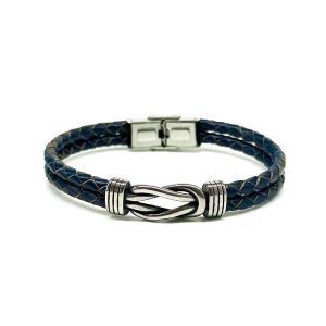 Villa Erba Leather Bracelet Blue