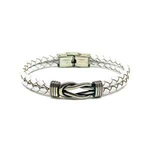 Villa Erba Leather Bracelet White