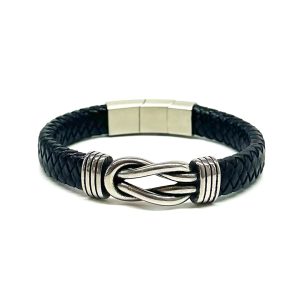 Villa Lario Leather Bracelet Black