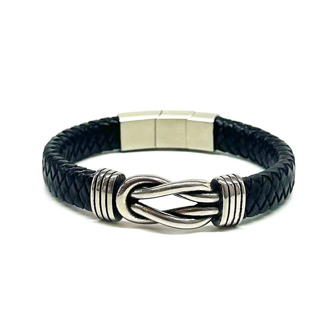 Villa Lario Leather Bracelet Black